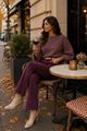 Afbeelding van Blouse  - Terra di siena - Vichyruit - bordeaux