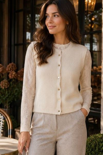 Afbeelding van Cardigan - Vila Joy - Austina - light beige