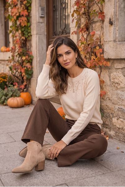 Afbeelding van Pull - Vila Joy - Alyssa - off white