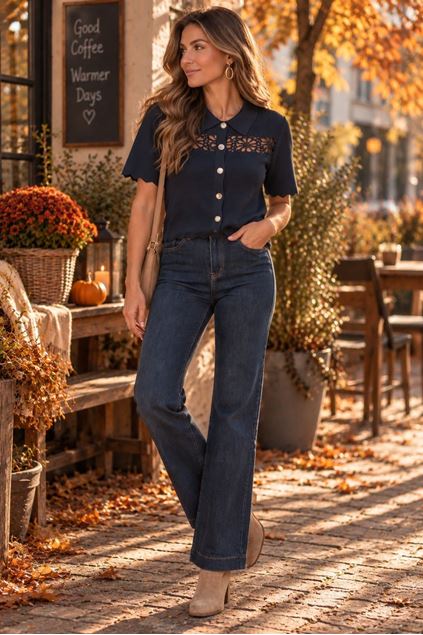 Show details for Blouse - Morgan - Milini - Marine Picture of Blouse - Morgan - Milini - Marine