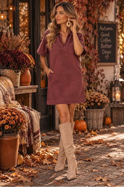 Picture of Jurk- Selected by My Wish - Jp3398 - Bordeaux