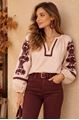 Afbeelding van Blouse - JS Millenium - Top3552 - red/wine