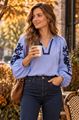 Afbeelding van Blouse - JS Millenium - Top3896 - navy