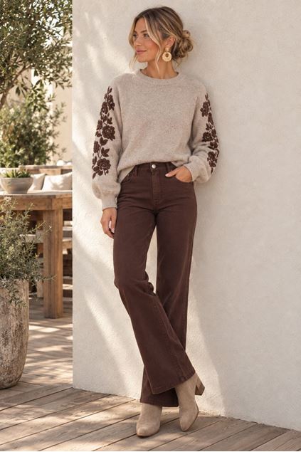 Afbeeldingen van Broek - Selected by My Wish - Y16051 - brown choco