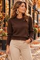 Afbeelding van Pull - Selected by My Wish - haartjes- Bruin