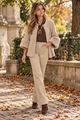 Afbeelding van Jasje - Selected by My Wish - Beige - bont mouw