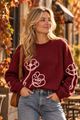 Picture of Pull - Vila Joy - Austina - burgundy