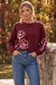 Picture of Pull - Vila Joy - Austina - burgundy