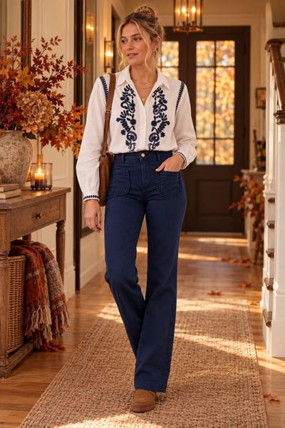 Picture of Broek - Selected by My Wish - Y6759 - blauw