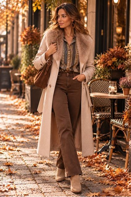 Afbeeldingen van Broek - Selected by My Wish - Y6511 - brown