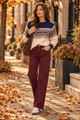 Afbeelding van Broek - Selected by My Wish - Y6511 - burgundy
