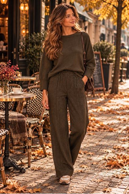 Toon details van Pull - Selected by My Wish - Kaki -26WPL025 Afbeeldingen van Pull - Selected by My Wish - Kaki -26WPL025