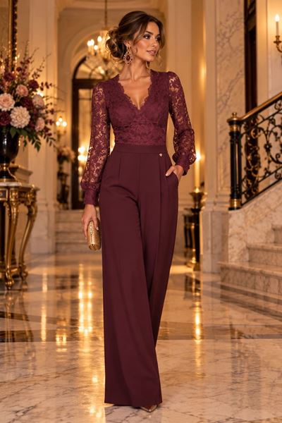 Afbeelding van Jumpsuit - Amélie & Amélie - Reims - Aubergine
