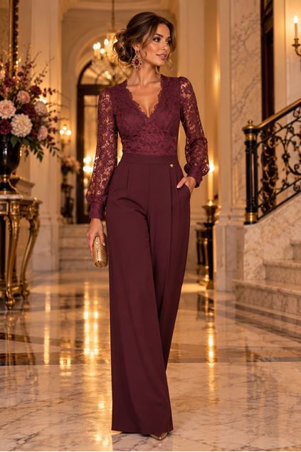 Afbeeldingen van Jumpsuit - Amélie & Amélie - Reims - Aubergine