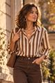 Afbeelding van Bloes - Selected by My Wish - 6617-F588 - streep bruin/beige
